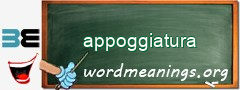 WordMeaning blackboard for appoggiatura